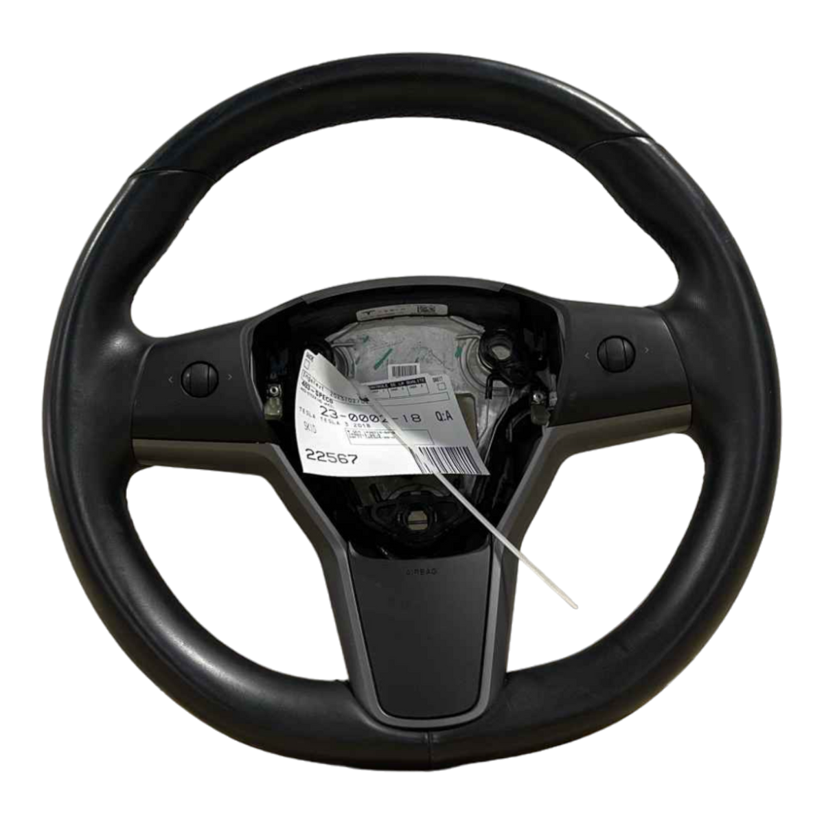 Used Tesla Model 3 / Model Y Steering Wheel - Pur Leather OEM 1490214-00-B