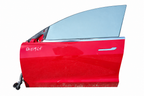 2020 Tesla Model 3 Front Left Door Assembly Red – Ref 1081421-E0-C – Stock EA1119; white background with standard margins; actual condition retained