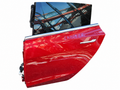 Used Model 3 rear Left door Red, EA1119; white-background edit, original condition retained