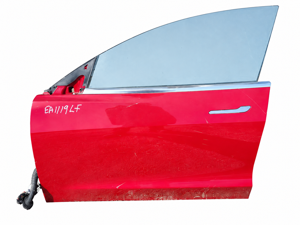 Used Tesla Model 3 door EA1119-FL — white background; original condition retained