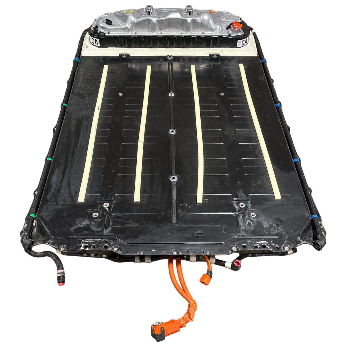 Supplied high-voltage battery photo, top view