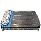 Used Model 3 high-voltage battery assembly, angled view