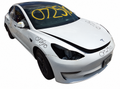 2022 Tesla Model 3 Front Bumper Assembly – White – Stock 072510 – white background donor vehicle reference only; listed part only