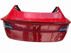 2018 Tesla Model 3 Trunk Lid Assembly – Red – Ref 1081460-E0-B – Stock EA1220 – white background actual used part; see original condition photos