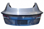 2022 Tesla Model 3 Trunk Lid Assembly – Grey – Ref 1601460-E0-A – Stock EA1338 – white background actual used part; see original condition photos