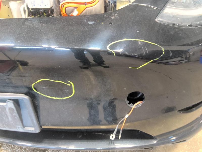 2024 Model Y black front bumper 6G1645 original condition photo 1
