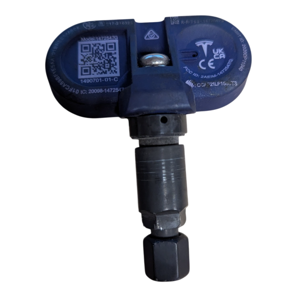 Used 2020-2025 Tesla Model Y Tire Pressure Monitoring Sensor - Bluetooth - Black OEM 1490701-01-C
